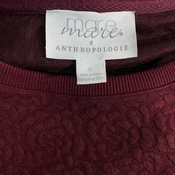 - Mare X Anthropologie burgundy mini tunic dress - Picture 7 of 8
